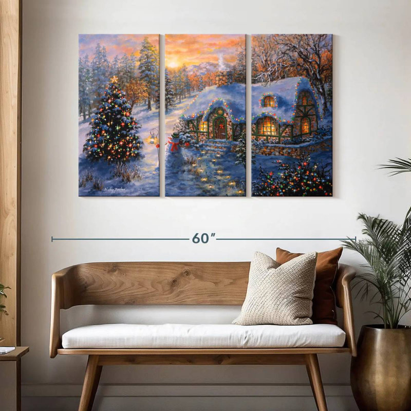 Christmas Cottage I, H 32 po x l 50 po