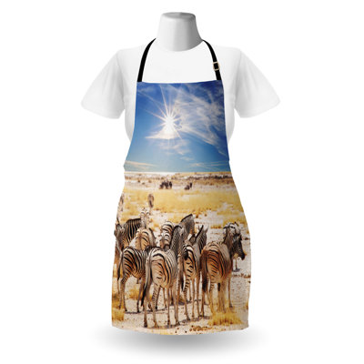 East Urban Home Wildlife Apron Unisex, Savannah National Park, Adult Size, Multicolor