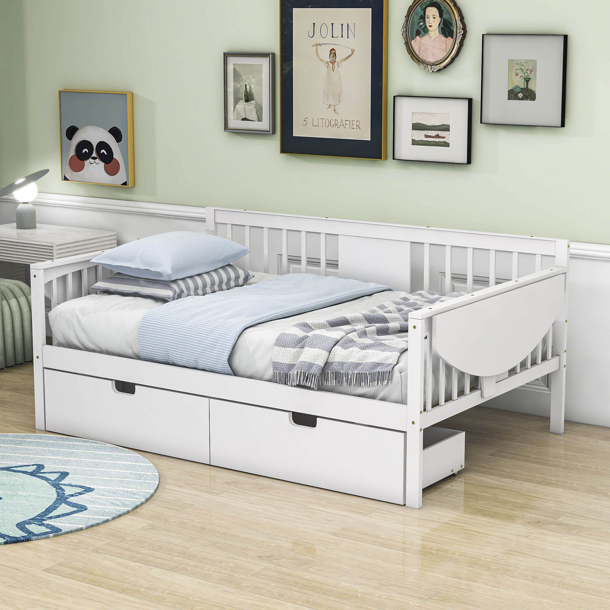 Harriet Bee Full Size Daybed with 2 Drawers | Wayfair