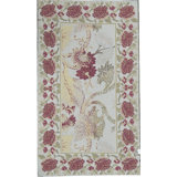 Hand-Knotted High-Quality Red and Gray Area Rug