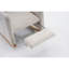 Chaise berçante en coton et lin avec repose-pieds réglable-315701417