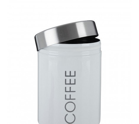 Surrett Metal Jar - Set of 3, White/Blue