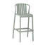 Ensemble de 2 tabourets d'extérieur toutes saisons de 29,5 pouces de hauteur avec dossier à lattes perforé et siège ergonomique profilé pour une utilisation sur un îlot de patio.-1660599750