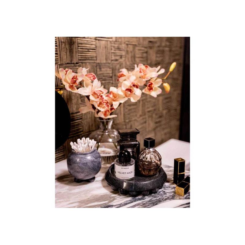 Handmade Marble Decorative Plate, Black