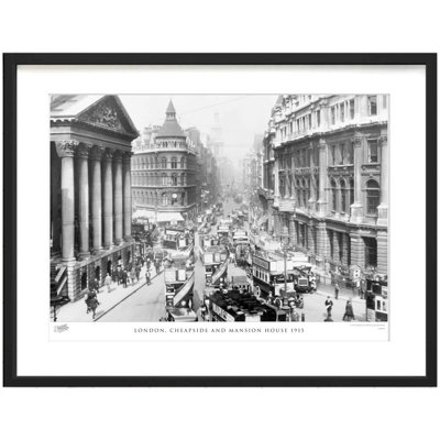 London, Cheapside And Mansion House 1915 by Francis Frith - Single Picture Frame Print