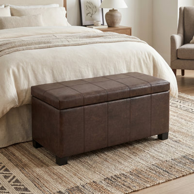 Repose-pieds rectangulaire avec rangement relevable Dover