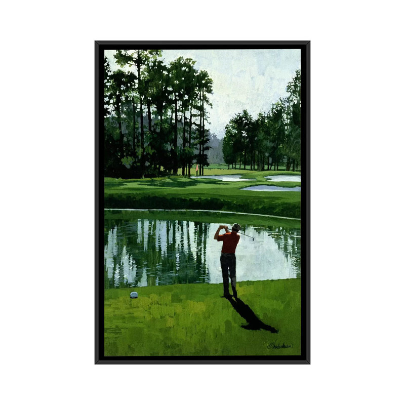 «Golf Course 9» par William Vanderdasson - Estampe numérique sur toile tendue sur toile, H 48 po x l 32 po x P 1,5 po