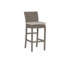 Rustic Wicker 30.5" Bar Stool with Cushion