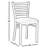 Gensingh Ladder Back Side Metal Chair with Faux Leather-321096131-321096130