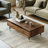 Modern rectangular solid wood coffee table-805510049