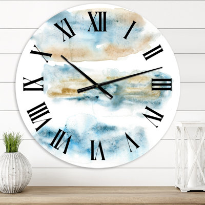 Abstract Of Dark Blue Clouds III - Modern wall clock