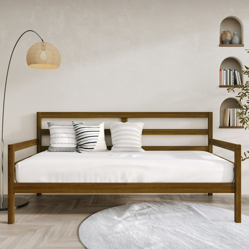 Regeana Kiln-Dried Twin Solid Wood Daybed, Brown