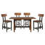 Mobilier de salle à manger à hauteur de comptoir rustique brun et bronze industriel 1pc