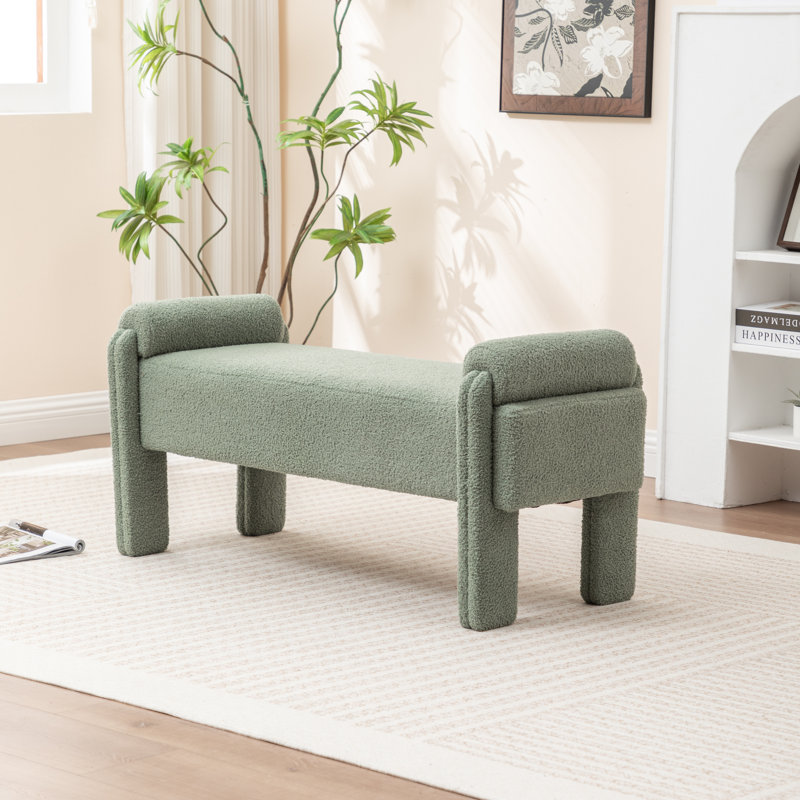 Kaybree Upholstered Bench, Green