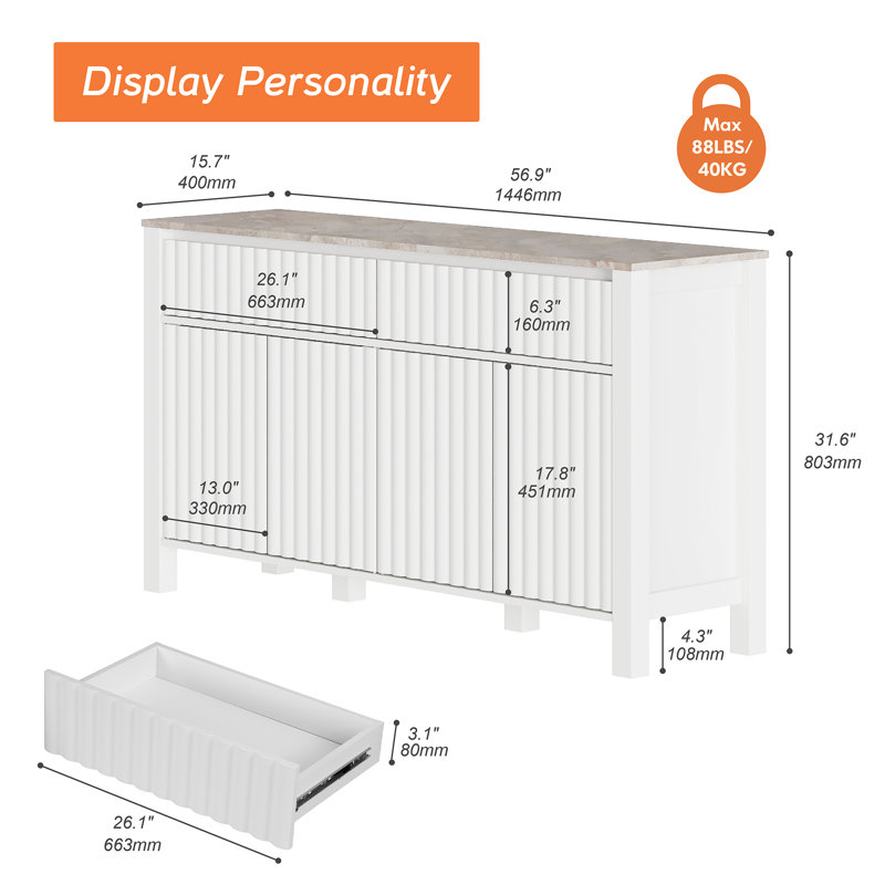 Roshod 56.9'' Sideboard