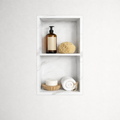 Tablette de douche double en acier inoxydable 304 12 x 24 (Nd600)