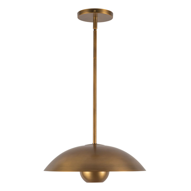 Umbra 14-in Black Pendant, Vintage Brass, 14-in
