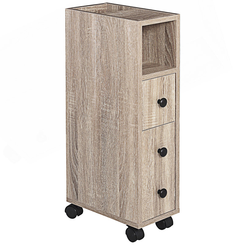 Armoire d'entrée, armoire de salle de bain autoportante de conception compacte avec 2 armoires ouvertes, 1 armoire de porte
