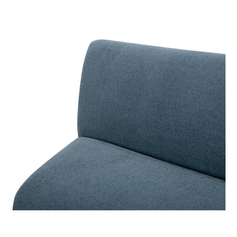 Fraser Wedge Slipper Chair Deep Blue, Blue Polyester Blend