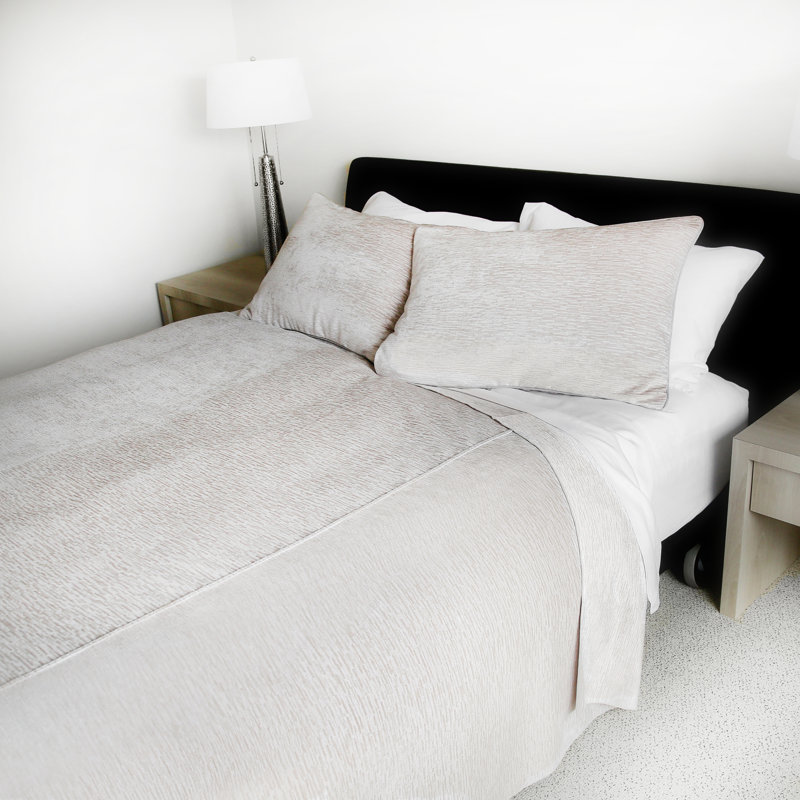 Couvre-lit Canterbury, Couvre-lit simple, Gris perle