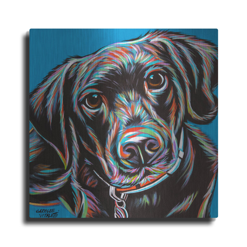 «Furry Dog Friend 2» par Carolee Vitaletti, H 36 po x l 36 po
