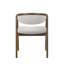 Chaise d'appoint en chenille et noyer Delina