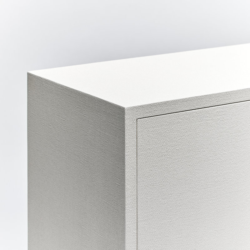 Montaigne Bar Cabinet, Natural White, Wood/Faux Linen