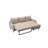 Adjustable L-Shaped Sofa Bed With Chaise-407136144