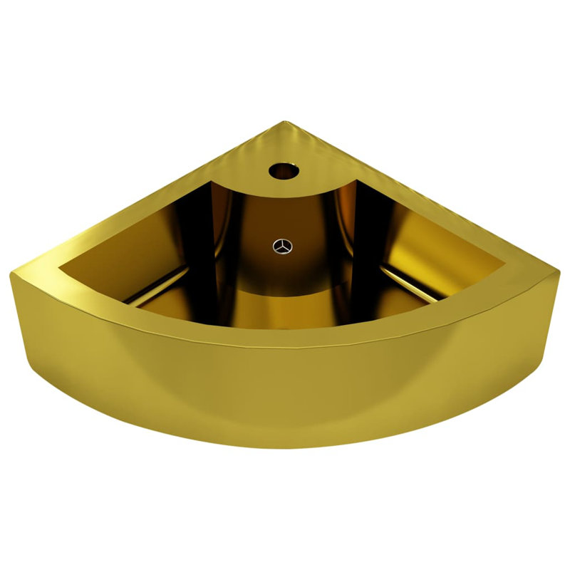 Fairmont Park Westhoughton Ceramic Specialty Sink with Overflow, Gold