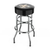 Commercial Grade Chrome Swivel Bar Stool with Vibrant Team Colors  