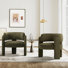 33" Wide Modern Velvet Upholstered 3-Legs Accent Chair
