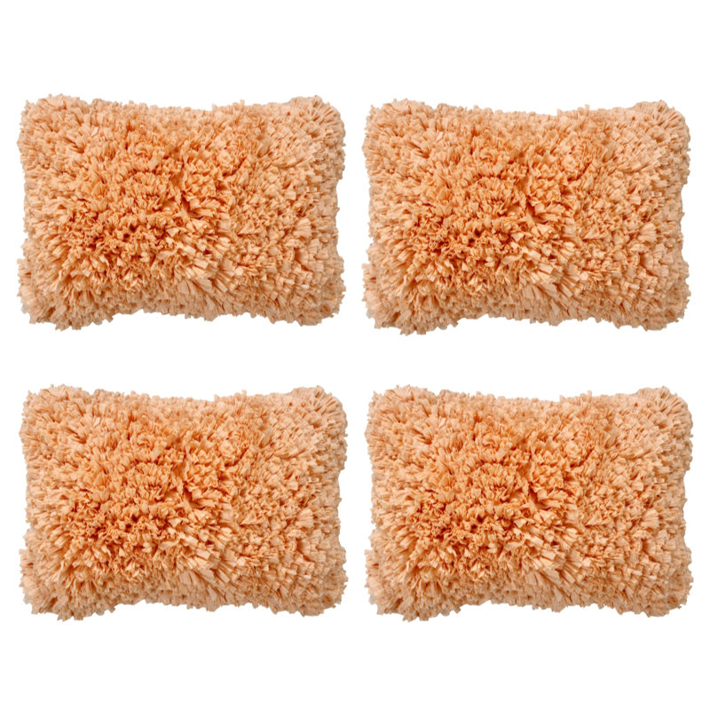 Cotton Reversible Throw Pillow, 14" x 20", Orange