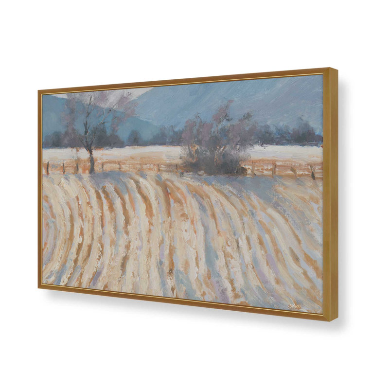 Valley Snowfall by Carson Overstreet Art Print, 12" H x 16" W, Gold