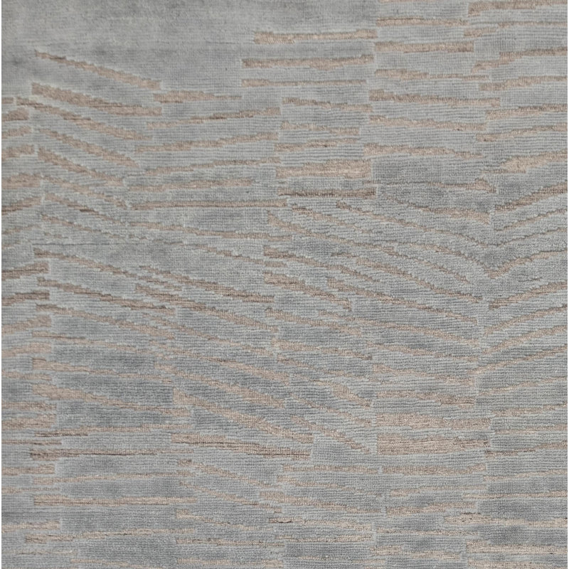 Classics Hand-Knotted Wool Gray/Green Area Rug, Rectangle 10' x 14'