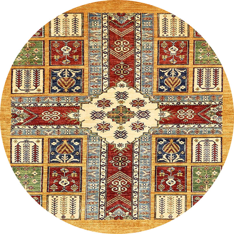 Abstract Indoor Rug, Round 7'