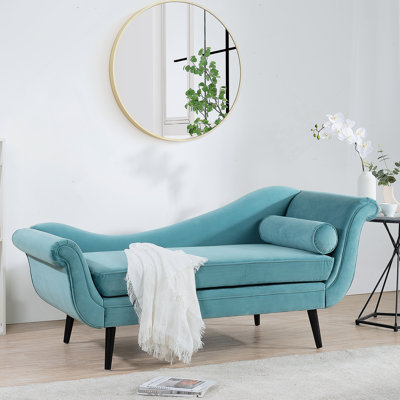 Chaise longue avec accoudoirs à volutes