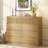 9 Wood Drawer Dresser with Fluted Panel, Anti-Tip Safety Chest of Drawers with Hidden Handles, Round Corner Waterproof Storage Cabinet for Bedroom, Living Room Tv Stand, Easy Assembly-818416617