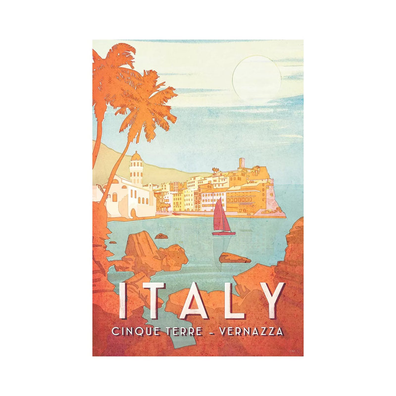 «Italy-Cinque Terra» par Missy Ames - impression sur toile tendue, H 12 po x l 8 po x P 0,75 po