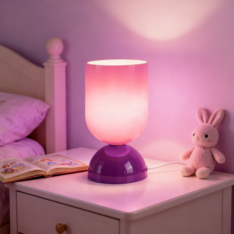 Lampe de table moderne en verre avec interrupteur rotatif à intensité variable, lampe de bureau dôme homologuée UL pour le salon, la chambre à coucher, le bureau et la table de chevet