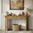 63'' Farmhouse Console Table with 2 Drawers, Oval Curved Entryway Sofa Table with Storage-119924103