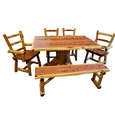 GrangeoverSands Solid Wood Solid Wood Top Pedestal Dining Set