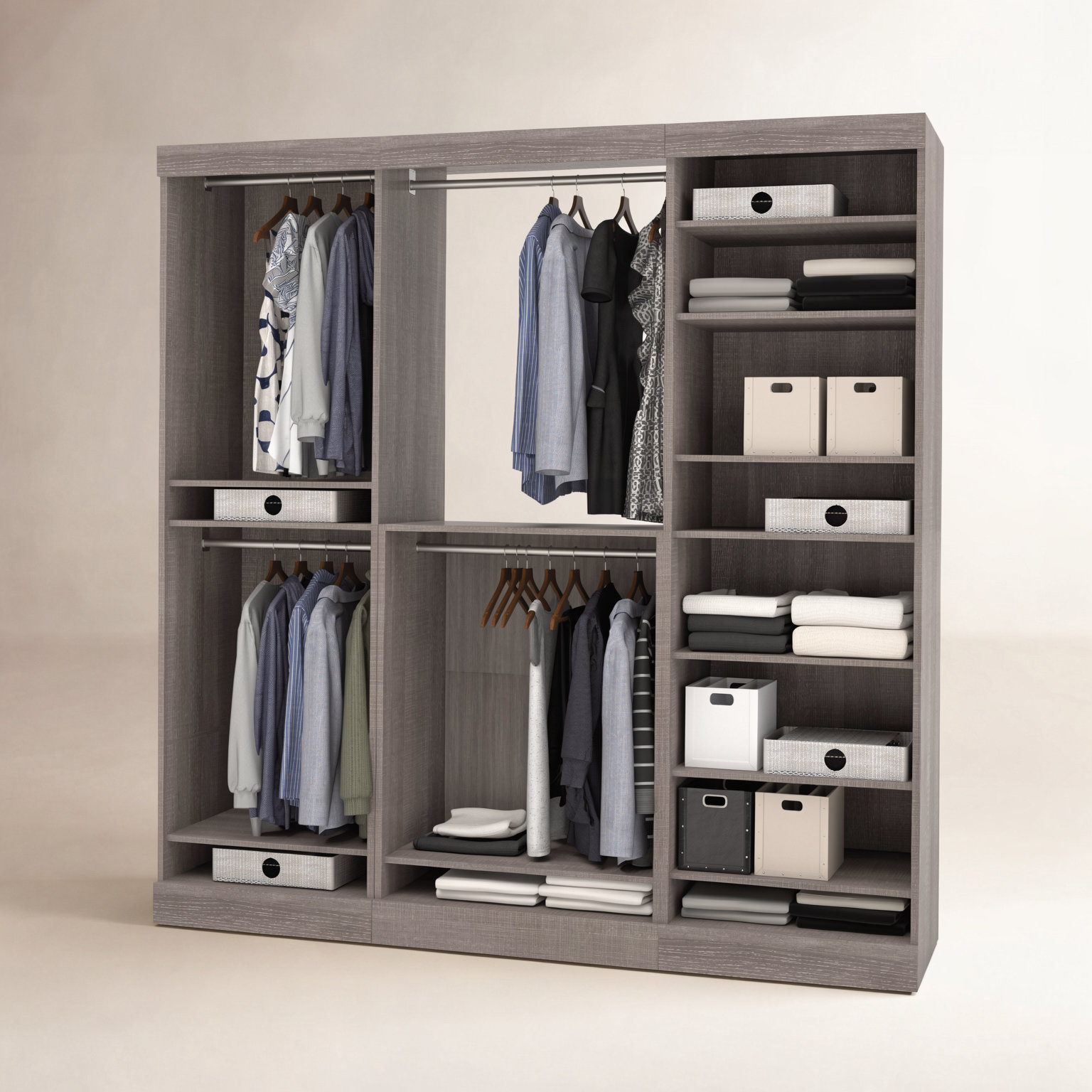 Tymiesha Closet System, Gray