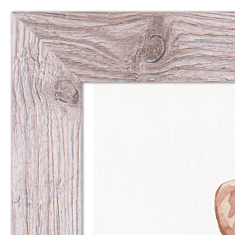 «Baby Monkey In Leaves», reproduction encadrée, H 11 po x l 14 po x P 0,75 po, Blanc