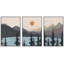 «Pine Tree Mountain Forest Lake on Canvas», reproduction de 3 pièces-91021988-91177506