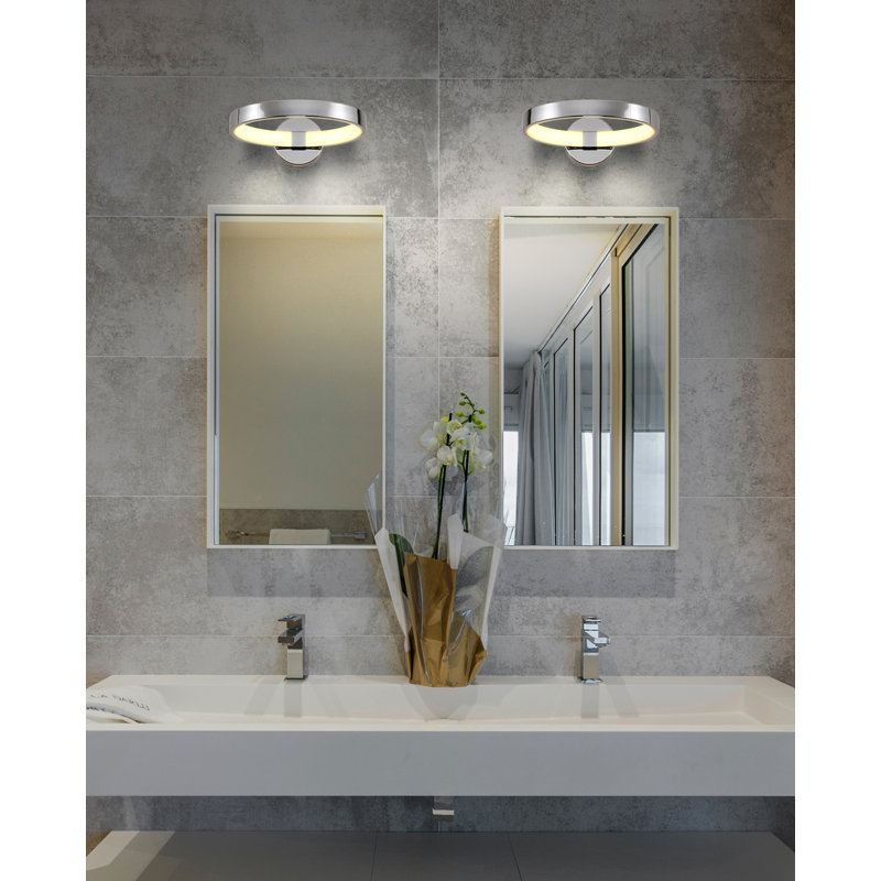 Fruitvale Iron LED Armed Sconce, Chrome