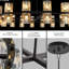 48 pouces de luxe en cristal, design noir pour le salon et la salle à manger, éclairage à DEL, câblé, 48 W 3, écoénergétique, uniforme, blanc chaud 2700 K, plafonnier,