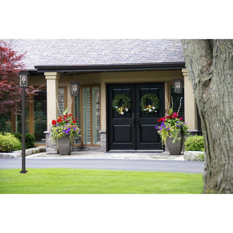 Amreet Clear Lamp Post (Full), Oil Rubbed Bronze, 113.25" H x 11.25" W x 11.25" D