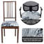 Housses de siège pour chaises de salle à manger Ensemble de 4 housses de chaise à imprimé extensible, housses de coussin de siège de chaise rembourrées lavables et amovibles pour cuisine, bureau (motif de feuilles)