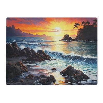 Seascape Landscape  Glass Chopping Board