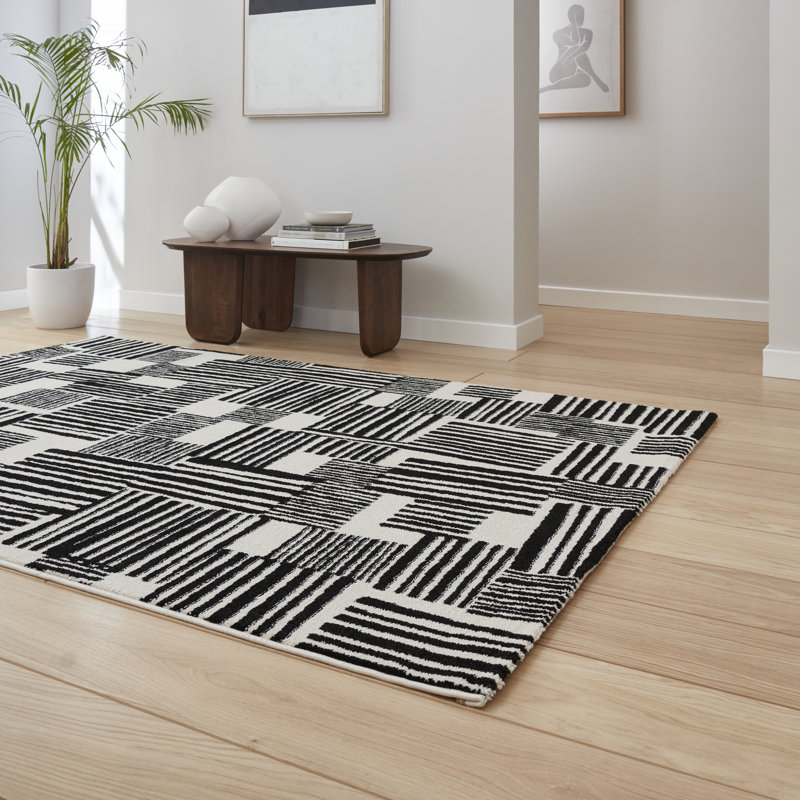 Chafin Geometric Shapes Area Rug, Rectangle 80 x 150 cm